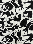 Cool For Cats 916 Ebony Ivory Covington Fabric